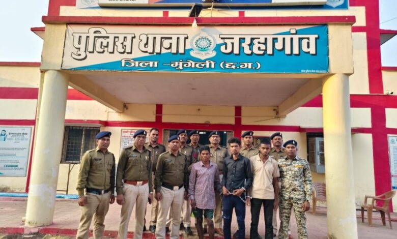 पुलिस अधीक्षक भोजराम पटेल के निर्देशन मे मुंगेली पुलिस की त्वरित कार्यवाही