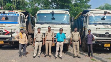 रेत, गिट्टी एवं मुरम के अवैध परिवहन पर खनिज विभाग की बड़ी कार्रवाई- 13 हाईवा जब्त